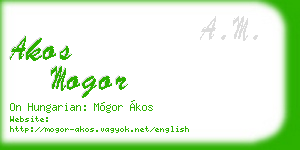 akos mogor business card