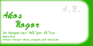 akos mogor business card